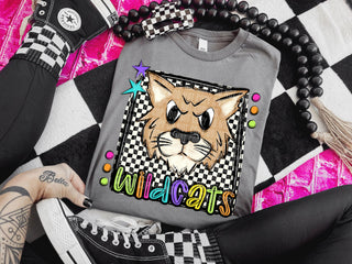 Wildcats Preppy Bright Spirit Wear Tee