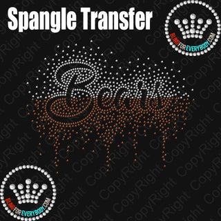 Bears Scatter with Drip Straight Split Spangle Transfer #29905A
