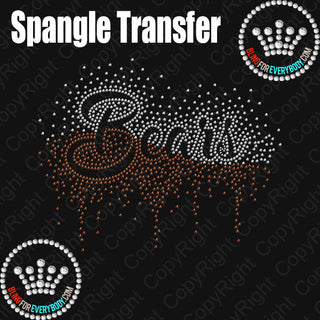 Bears Scatter with Drip Wave Split Spangle Transfer #29905B