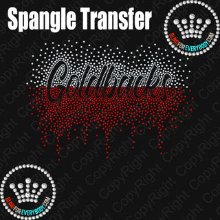 Goldbacks Scatter with Drip Straight Split Spangle Transfer #29917A