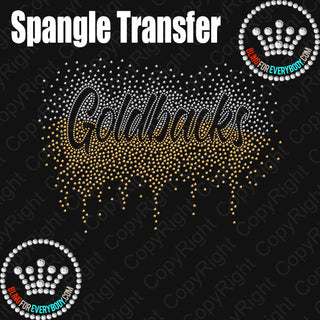 Goldbacks Scatter with Drip Wave Split Spangle Transfer #29917B