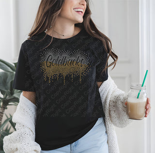 Goldbacks Scatter with Drip Wave Split Spangle Transfer #29917B