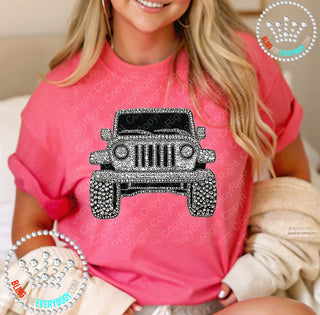 Jeep Faux Bling DTF Transfer #29972