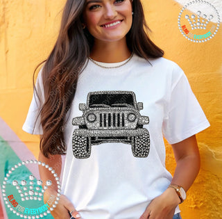 Jeep Faux Bling DTF Transfer #29972