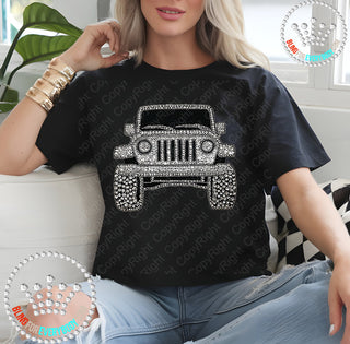 Jeep Faux Bling DTF Transfer #29972