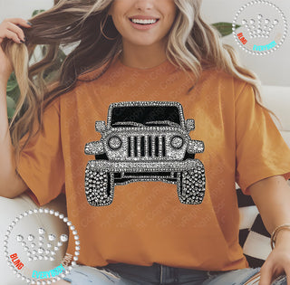 Jeep Faux Bling DTF Transfer #29972