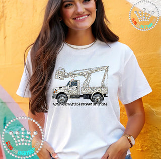 Lineman Girlfriend Faux Bling DTF Transfer #29974