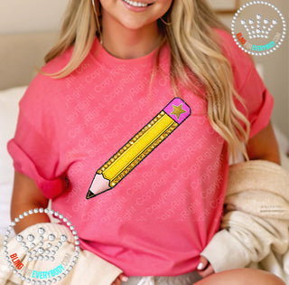 Pencil Faux Bling DTF Transfer #29983