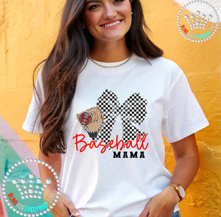 Baseball Mama Checkered Unisex Short Sleeve Tee #30108