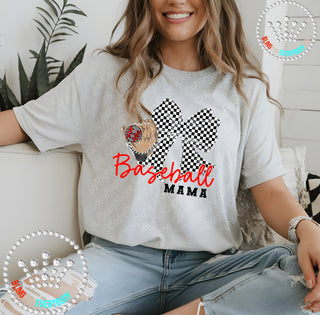 Baseball Mama Checkered Unisex Short Sleeve Tee #30108