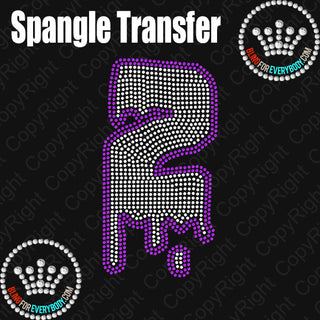 Drip Number 0-9 Spangle Transfer #30121