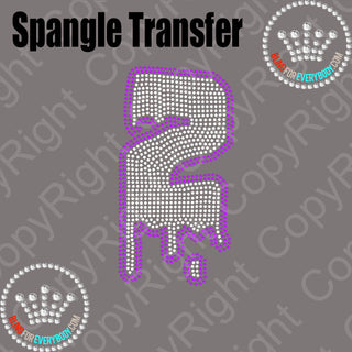 Drip Number 0-9 Spangle Transfer #30121