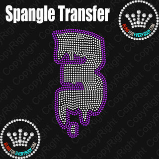 Drip Number 0-9 Spangle Transfer #30121