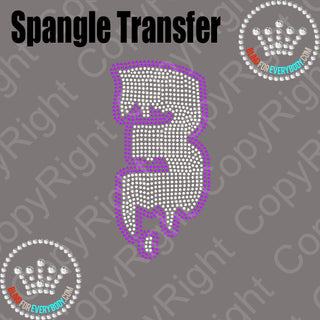 Drip Number 0-9 Spangle Transfer #30121