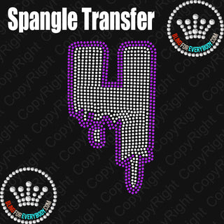 Drip Number 0-9 Spangle Transfer #30121