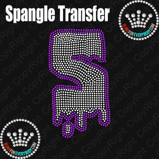 Drip Number 0-9 Spangle Transfer #30121