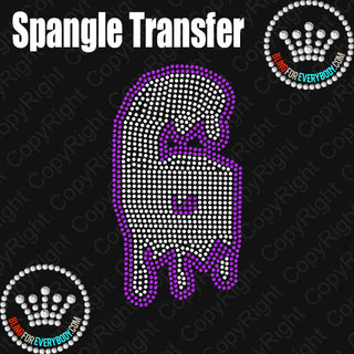 Drip Number 0-9 Spangle Transfer #30121