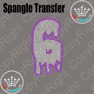 Drip Number 0-9 Spangle Transfer #30121