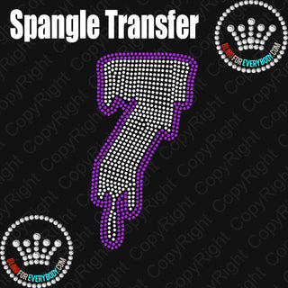 Drip Number 0-9 Spangle Transfer #30121