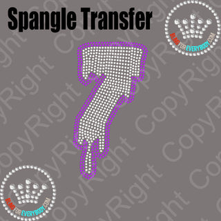 Drip Number 0-9 Spangle Transfer #30121