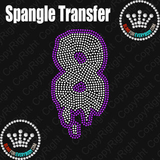 Drip Number 0-9 Spangle Transfer #30121