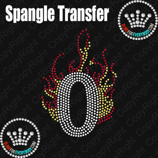 Flame Number 0-9 Spangle Transfer #30127