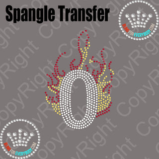 Flame Number 0-9 Spangle Transfer #30127