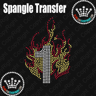 Flame Number 0-9 Spangle Transfer #30127
