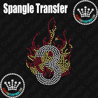 Flame Number 0-9 Spangle Transfer #30127