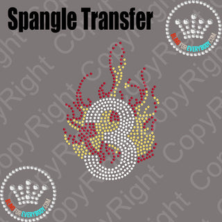 Flame Number 0-9 Spangle Transfer #30127
