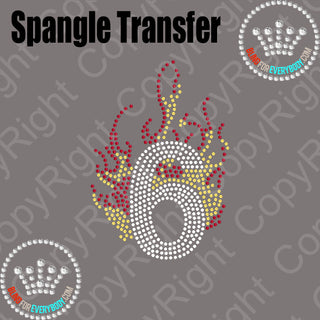 Flame Number 0-9 Spangle Transfer #30127