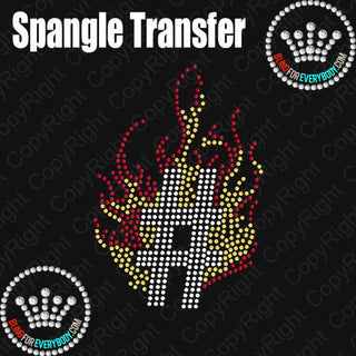 Flame Number 0-9 Spangle Transfer #30127
