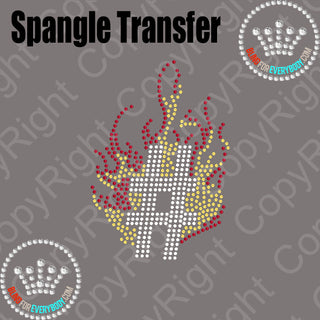 Flame Number 0-9 Spangle Transfer #30127