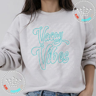 Vacay Vibes Two Color Spangle Transfer #30142B