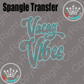 Vacay Vibes Two Color Spangle Transfer #30142B
