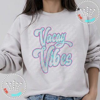Vacay Vibes Two Color Spangle Transfer #30142B