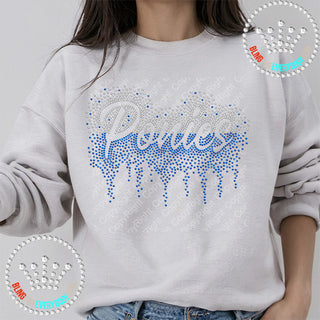 Ponies Scatter with Drip Straight Split Spangle Transfer #30144A