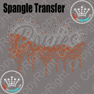 Ponies Scatter with Drip Wave Split Spangle Transfer #30144B