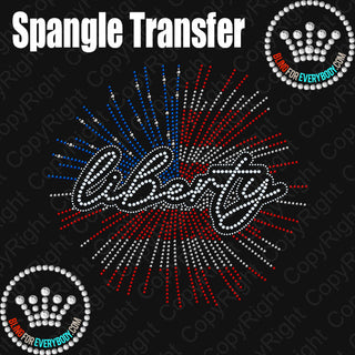 Liberty Fireworks Patriotic Spangle Transfer #30163
