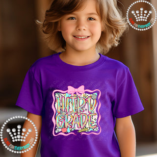Brushstroke Bow YOUTH Short Sleeve Tee