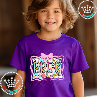 Brushstroke Bow YOUTH Short Sleeve Tee