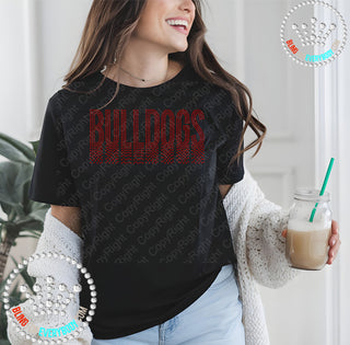 Bulldogs Alpha Drop Spangle Transfer #32164