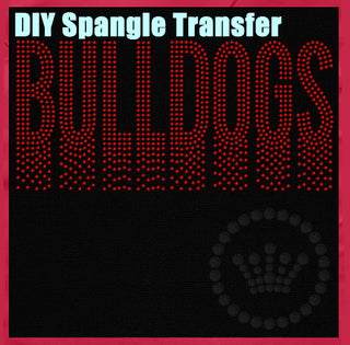Bulldogs Alpha Drop Spangle Transfer #32164