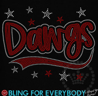 Dawgs with Tail and Stars Spangle Transfer