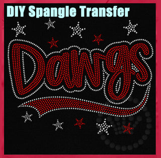 Dawgs with Tail and Stars Spangle Transfer