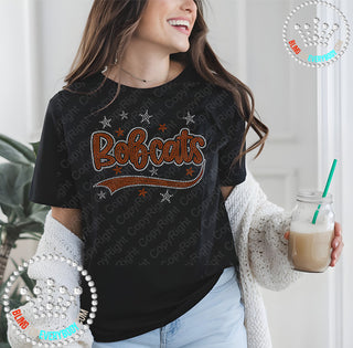 Bobcats with Tail and Stars Spangle Transfer #32172