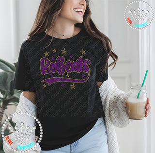 Bobcats with Tail and Stars Spangle Transfer #32172