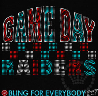 Game Day Raiders Arch with Checkerboard Spangle Transfer