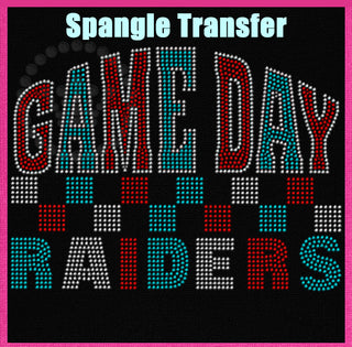 Game Day Raiders Arch with Checkerboard Spangle Transfer