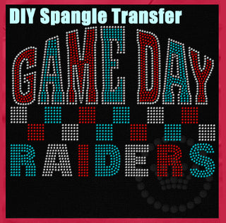 Game Day Raiders Arch with Checkerboard Spangle Transfer